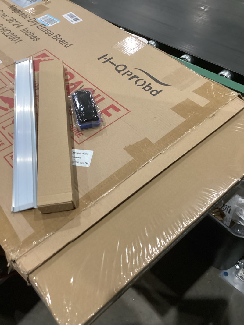 Condition photo showing Good Condition for h-qprobd 3' x 2' magnetic whiteboard large dry erase white board 36"x24" aluminum presentation whiteboard with long pen tray, 6 markers, 2 erasers &12 magnets 36"w x 24"h