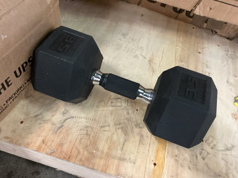 Condition photo showing Good Condition for Amazon Basics Rubber Hex Dumbbell Hand Weight
