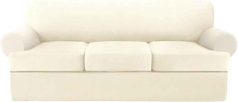 Jcones T Cushion Sofa Slipcover 4 Pieces Sofa Covers for T Cushion Couch Soft Sofa Slip Covers Furni