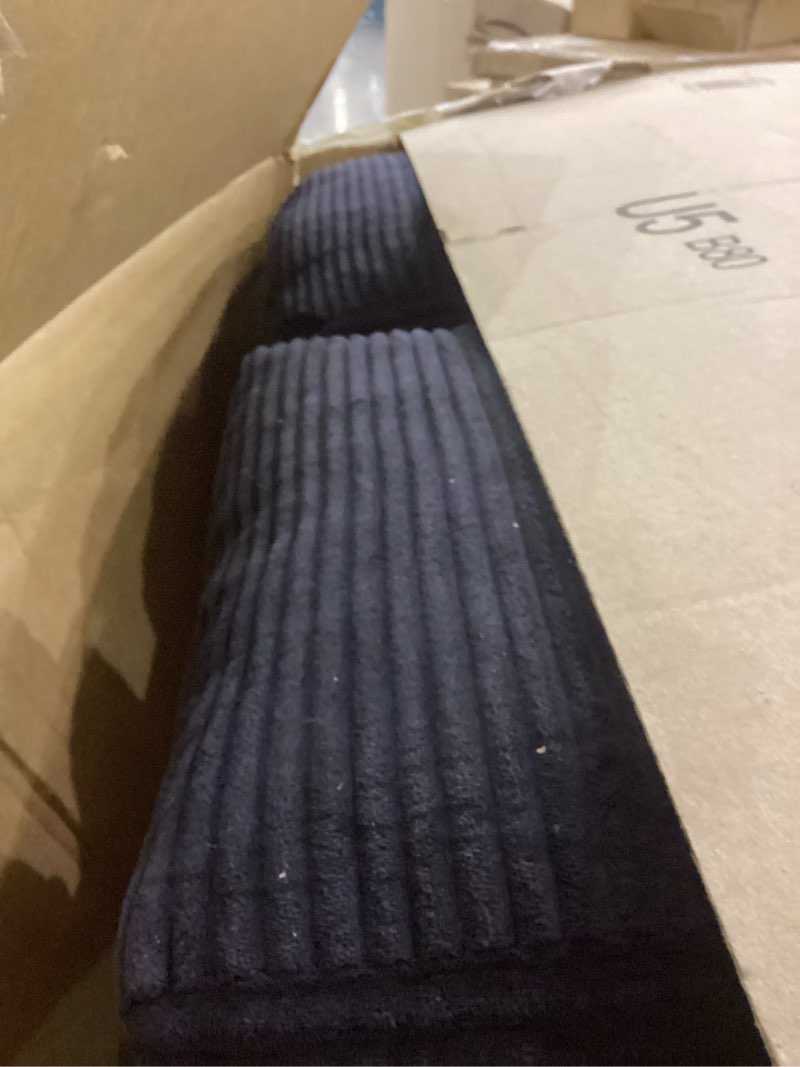 Condition photo showing As Is for MAXYOYO Convertible Sofa Bed, Fold Out Loveseat Sleeper Sofa with Pillow, 4 in 1 Tufted Folding Couch Bed Foam Floor Couch, Lazy Chair for Living Room Bedroom Guest Room, Black Twin Black