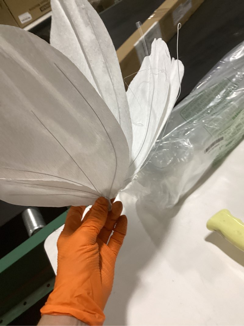 Condition photo showing New/Like New for sunbeauty large butterfly party decorations, 3d white paper butterflies wedding decoration, hanging butterflies for baby shower decorations girls, women, paper flowers for wall decoration, set of 4 white butterfly - 4