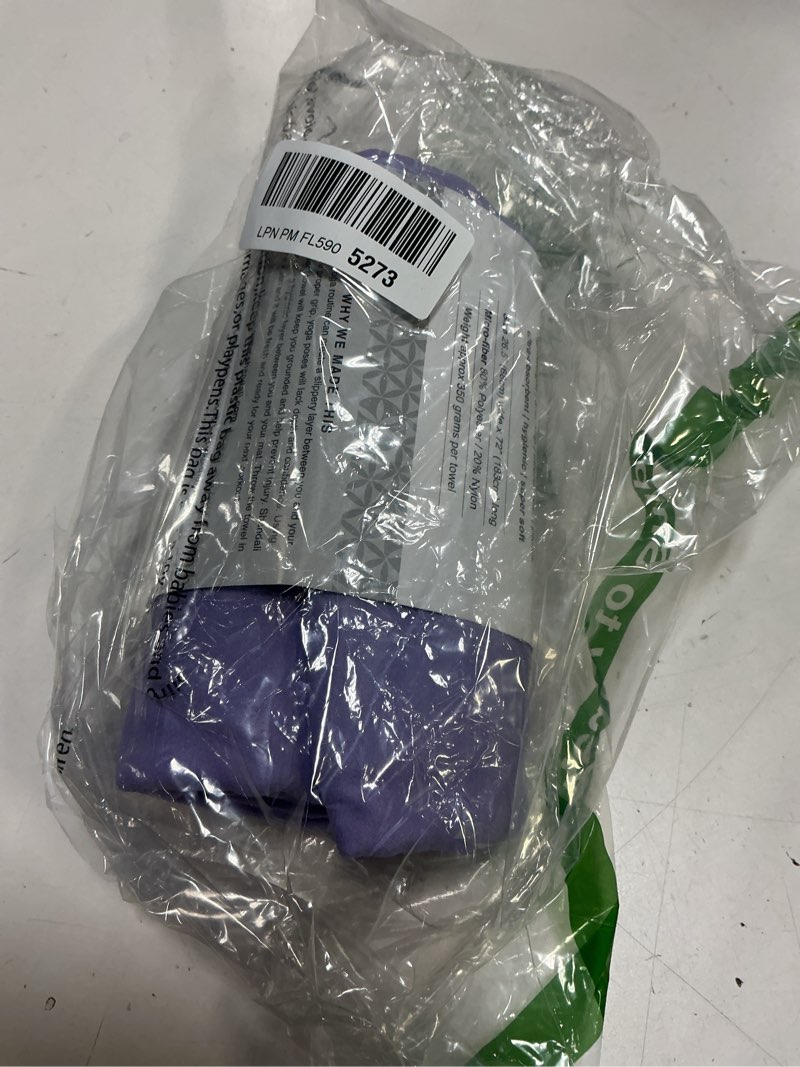 Condition photo showing Good Condition for Shandali GoSweat Non-Slip Hot Yoga Towel with Super-Absorbent Soft Suede Microfiber in Many Colors, for Bikram Pilates and Yoga Mats. Violet 72.00" x 26.50"