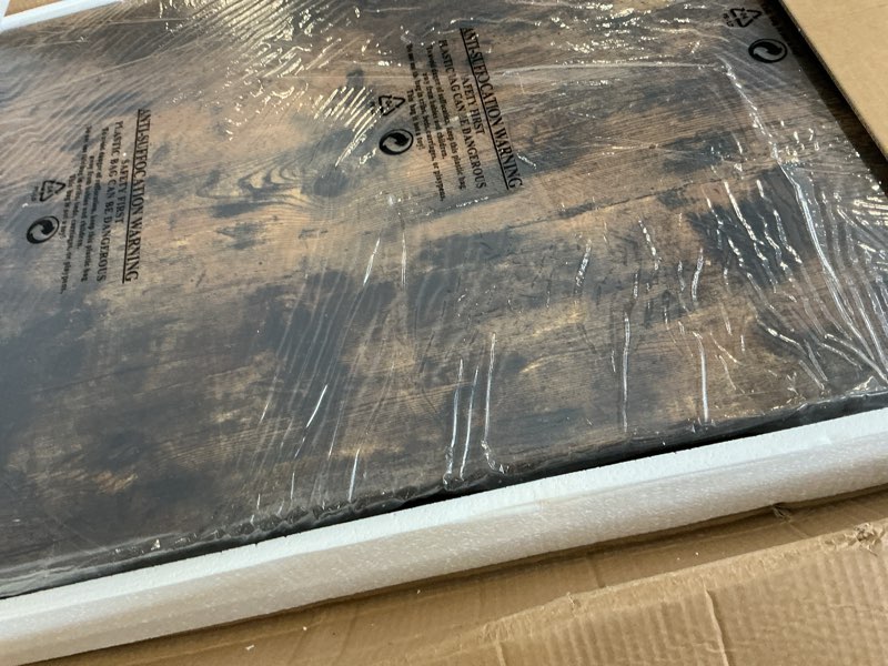 Condition photo showing New/Like New for IBUYKE 40”H Bar Table with 3 Storage Shelves, High Dining Table for Kitchen, Rustic Brown Counter Table, Industrial Standing Computer Desk UTMJ054H