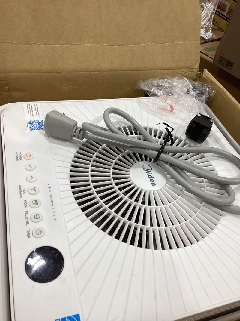 Condition photo showing item condition for Midea Cube 35 Pint Dehumidifier for Basement and Rooms at Home for up to 3,500 Sq. Ft., Smart Control, Compatible with Alexa (White), Drain Hose Included