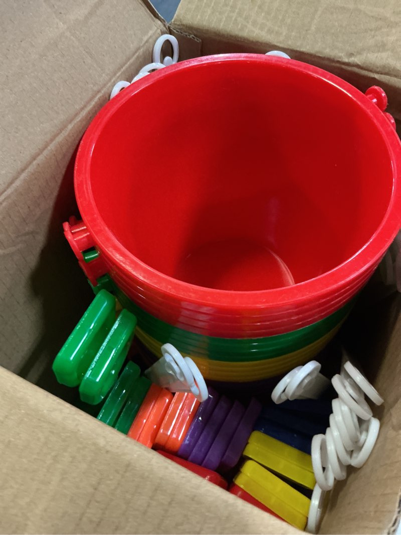 Condition photo showing Good Condition for 5.28'' inch sand beach buckets pail with shovels,sand bucket water pail for beach fun great summer party accessory(24 bucket+24 shovels) 24 set