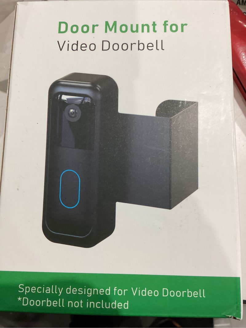 Condition photo showing As Is for blink doorbell mount, anti-theft blink video doorbell door mount bracket no drilling, fit for all-new blink doorbell(2nd gen), not for security door (white)