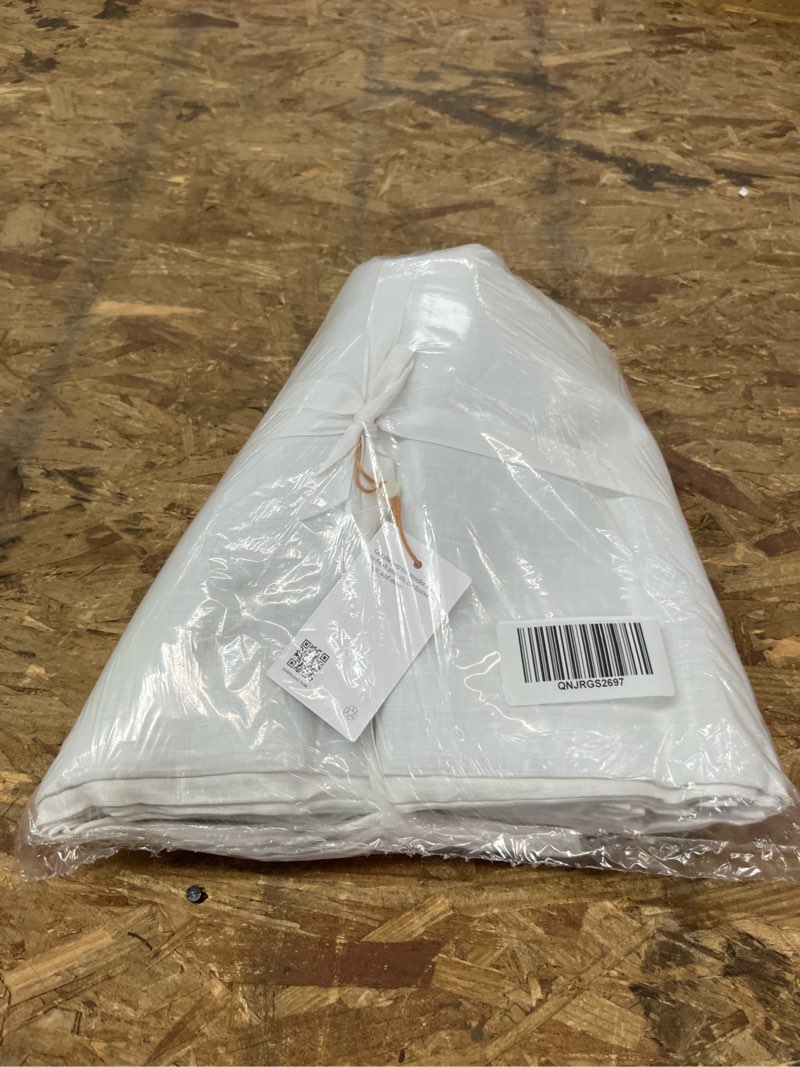 Condition photo showing Good Condition for european linen true blackout curtain, 48x96, white