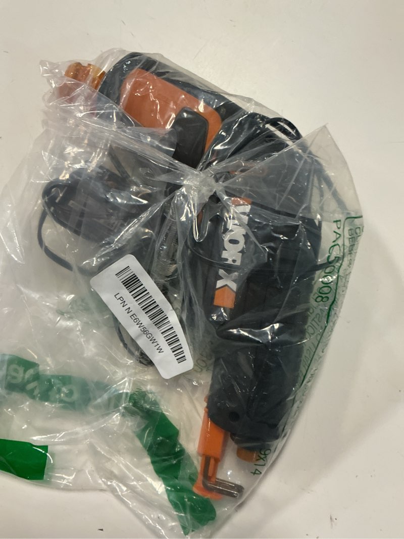 Condition photo showing As Is for worx 4v electric screwdriver, rechargeable cordless power screwdriver set with 6 bits, screw holder, charger - wx255l