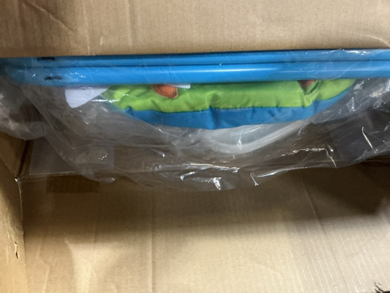 Condition photo showing New/Like New for cosco kids simple fold folding high chair for babies and toddlers (from 6 months to 50 lbs) simple fold deluxe with 3-position tray, portable high chair, monster syd monster syd high chair