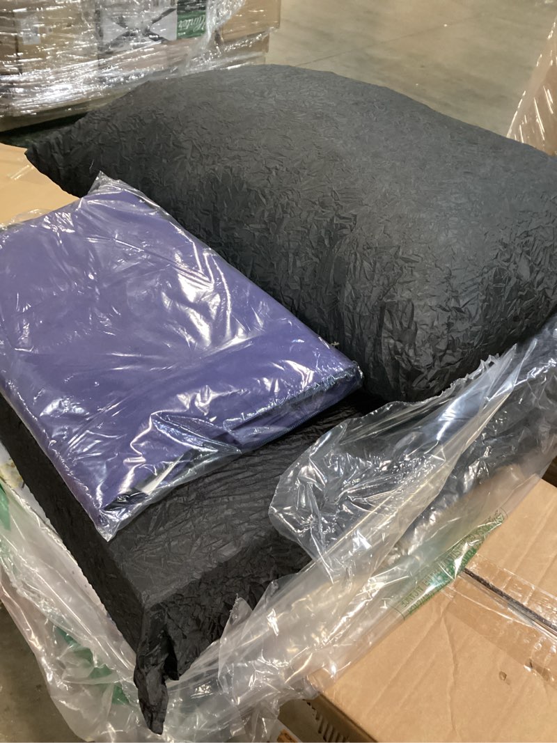 Condition photo showing As Is for (incomplete)(the color is blue)(set of 1)outdoor chair cushions waterproof backrest and deep seat cushion set for patio furniture, outdoor sofa replacement cushions with removable cover