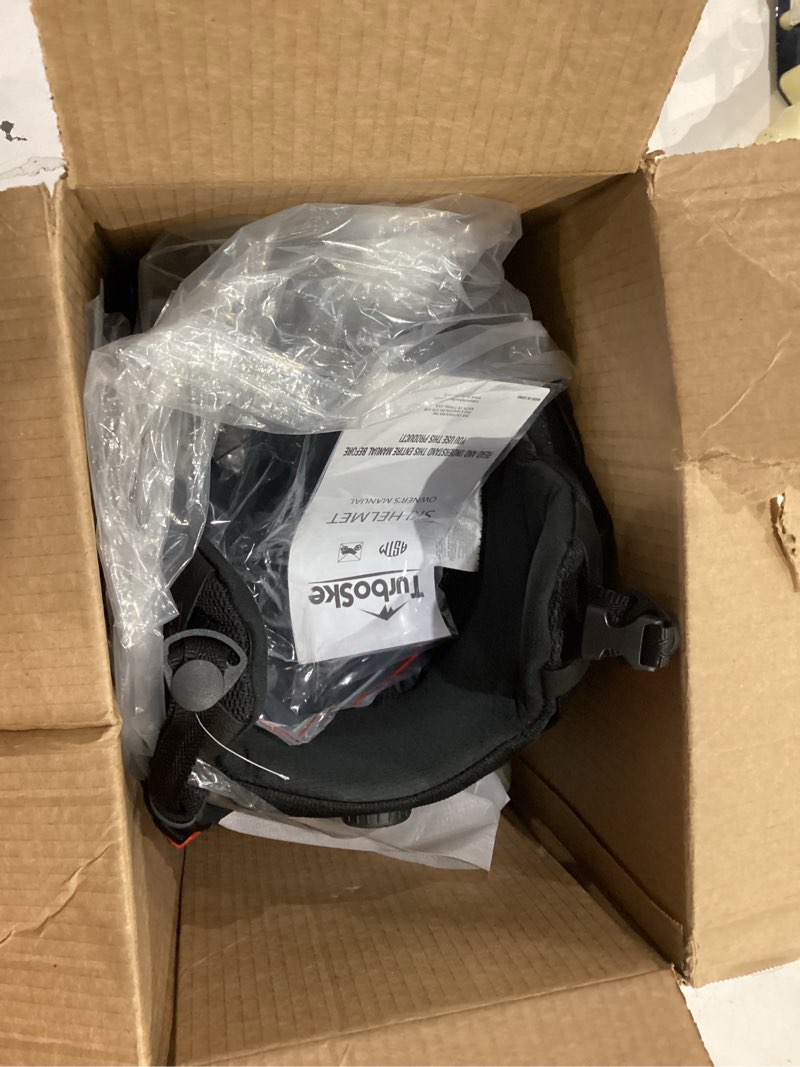 Condition photo showing As Is for TurboSke Ski Helmet, Snowboard Helmet, Snow Sports Helmet, Audio Compatible for Men Women and Youth Matte Black L (23.25"-24")