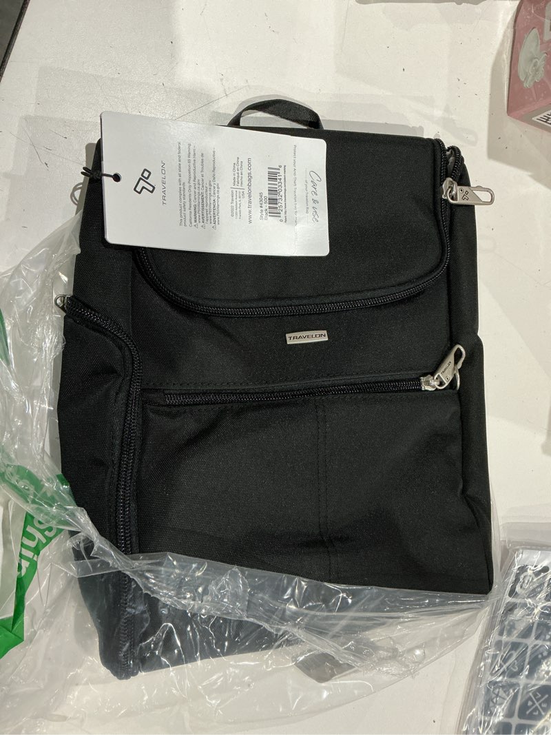 Condition photo showing As Is for travelon anti-theft - classic small convertible backpack one size black