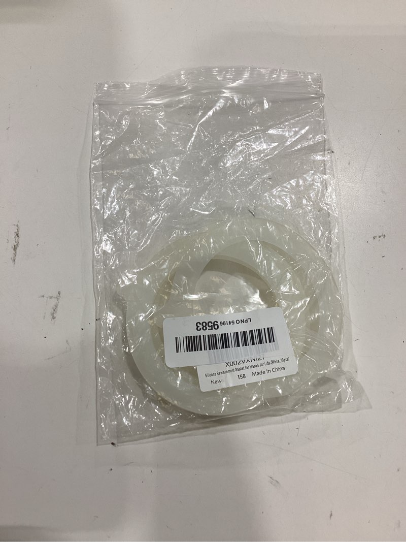 Condition photo showing New/Like New for silicone replacement gasket, airtight rubber seals rings for mason jar lids, leak-proof canning silicone fitting seals for glass clip top jars (blue, 10pcs) blue,10pcs