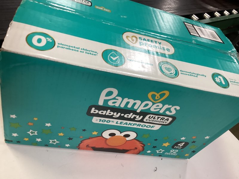 Condition photo showing New/Like New for pampers diapers - baby dry - size 4, 92 count, absorbent disposable infant diaper (packaging may vary) size 4 92