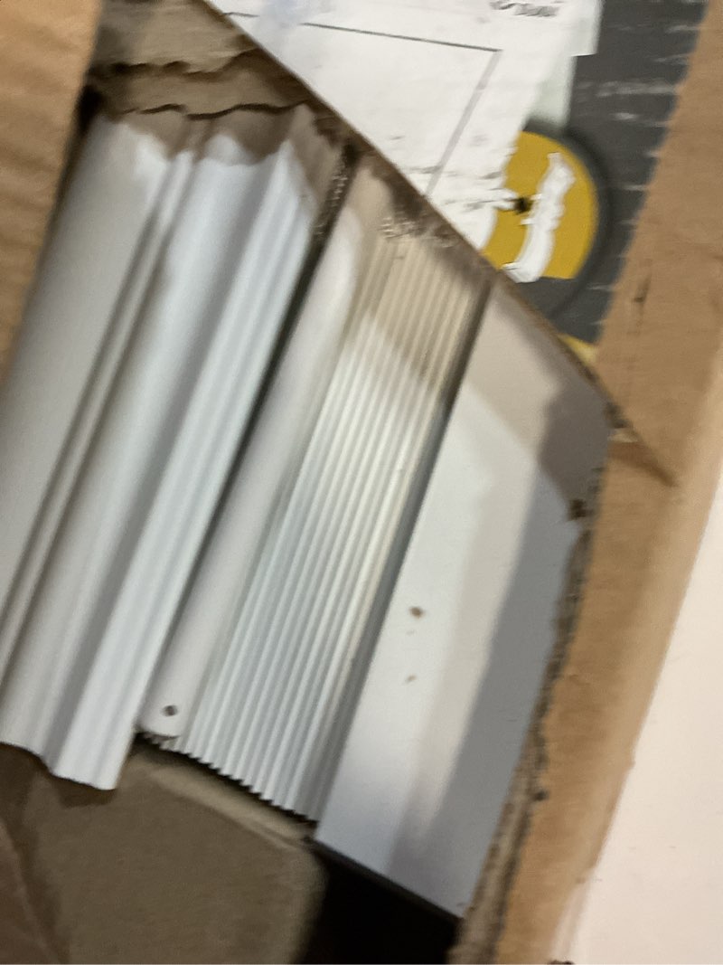 Condition photo showing As Is for Lotus & Windoware Cordless, 2 Inch Faux Wood Blind, 30" Wide x 60" Long, Window Blinds, Blinds & Shades, Blinds for Indoor Windows, Embossed, Bright White Bright White 30"W x 60"H