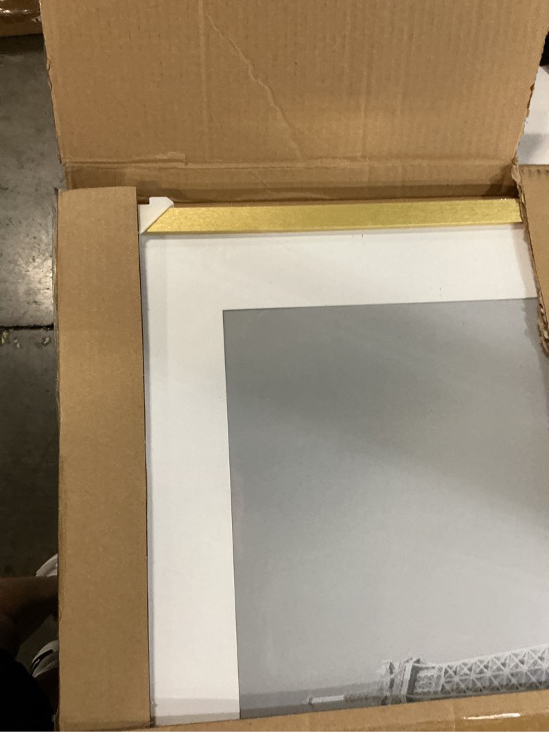 Condition photo showing New/Like New for upsimples 24x36 poster frame, display pictures 20x30 with mat or 24x36 without mat, wall hanging picture frame, gold, 1 pack gold 24x36
