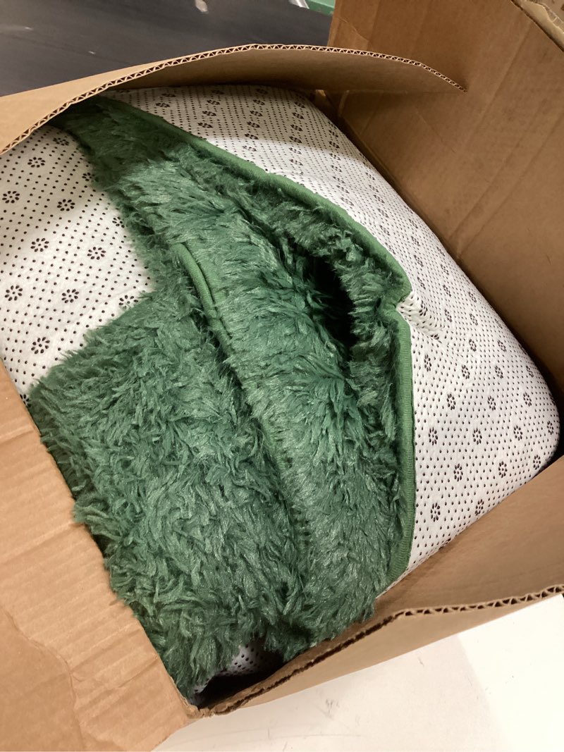 Condition photo showing Good Condition for finre?c 8x10 feet green rug for living room bedroom, fluffy fuzzy shag rugs, non-slip furry shaggy area rug for nursery kids room dorm room home decor, indoor floor carpet