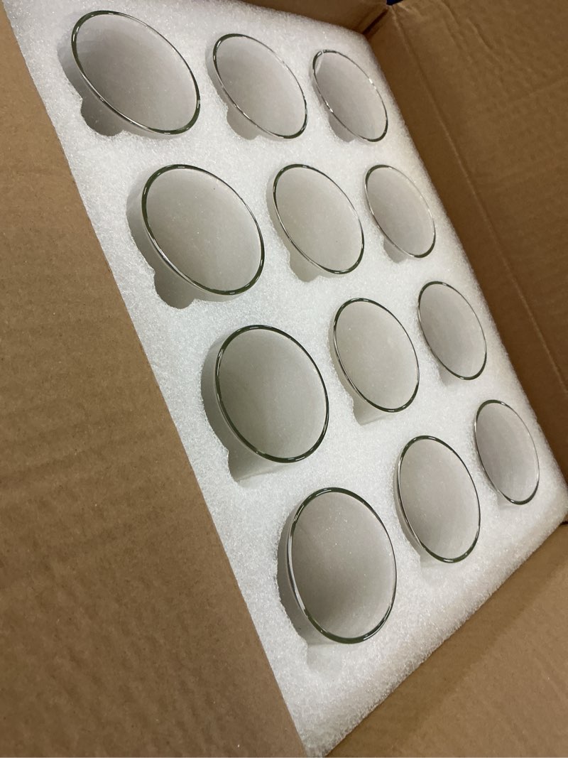 Condition photo showing Good Condition for 12 pcs hurricane candle holder sleeve, h:14" d:2.5" bottomless glass cylinder candleholder tall clear glass cylinder open both ends, chimney tube cover, open ended candle shade 2.5"x14"h 12
