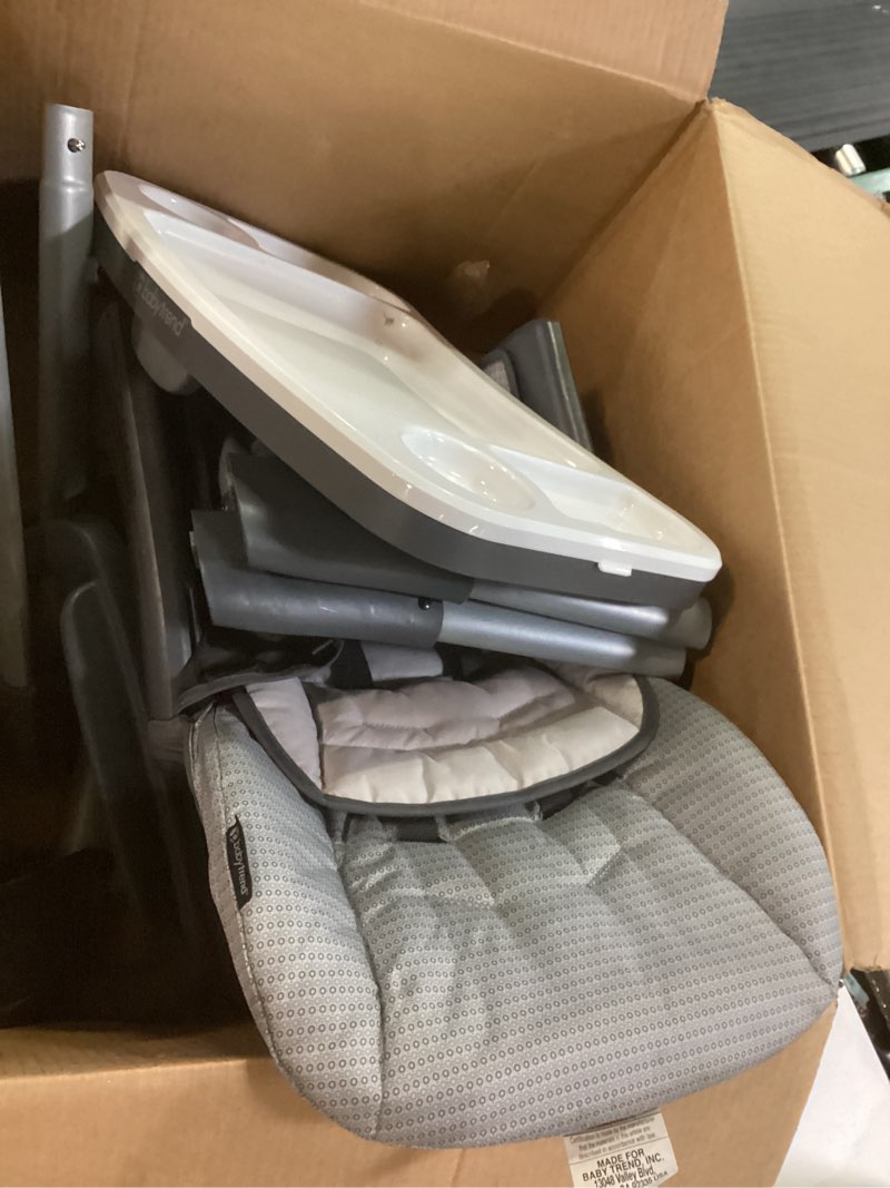 Condition photo showing As Is for baby trend sit right 2.0 3-in-1 high chair - cozy grey sit right 2.0 cozy grey