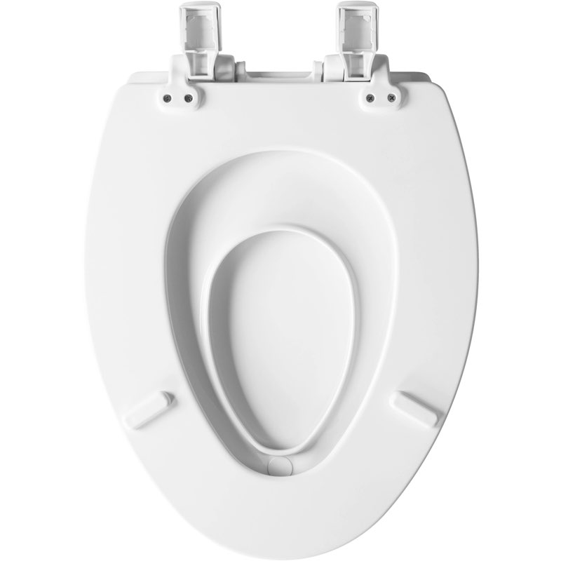 Mayfair by Bemis NextStep2 Wood White Elongated Soft Close Toilet Seat