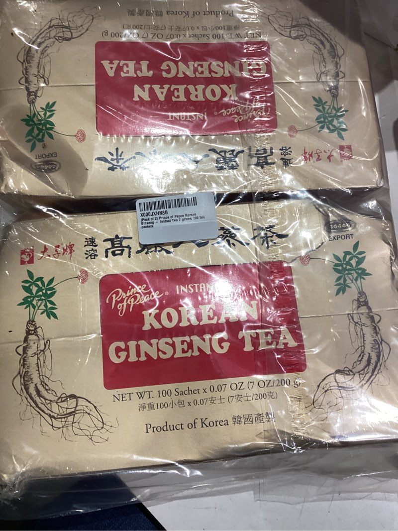 Condition photo showing Good Condition for Prince of Peace Korean Ginseng - Instant Tea 2 grams 100 foil packets (Pack of 2)