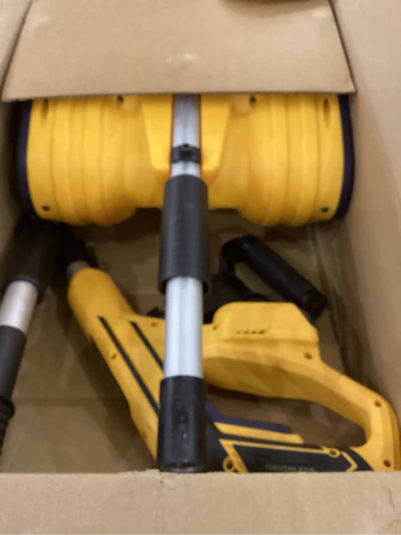 Condition photo showing As Is for Cordless Snow Shovel Compatible for DeWalt 20V Battery with Brushless Motor, 12'' Cordless Snow Blower, Electric Snow Thrower,6.2" Clear Depth with Front Handle for Deck,Patio