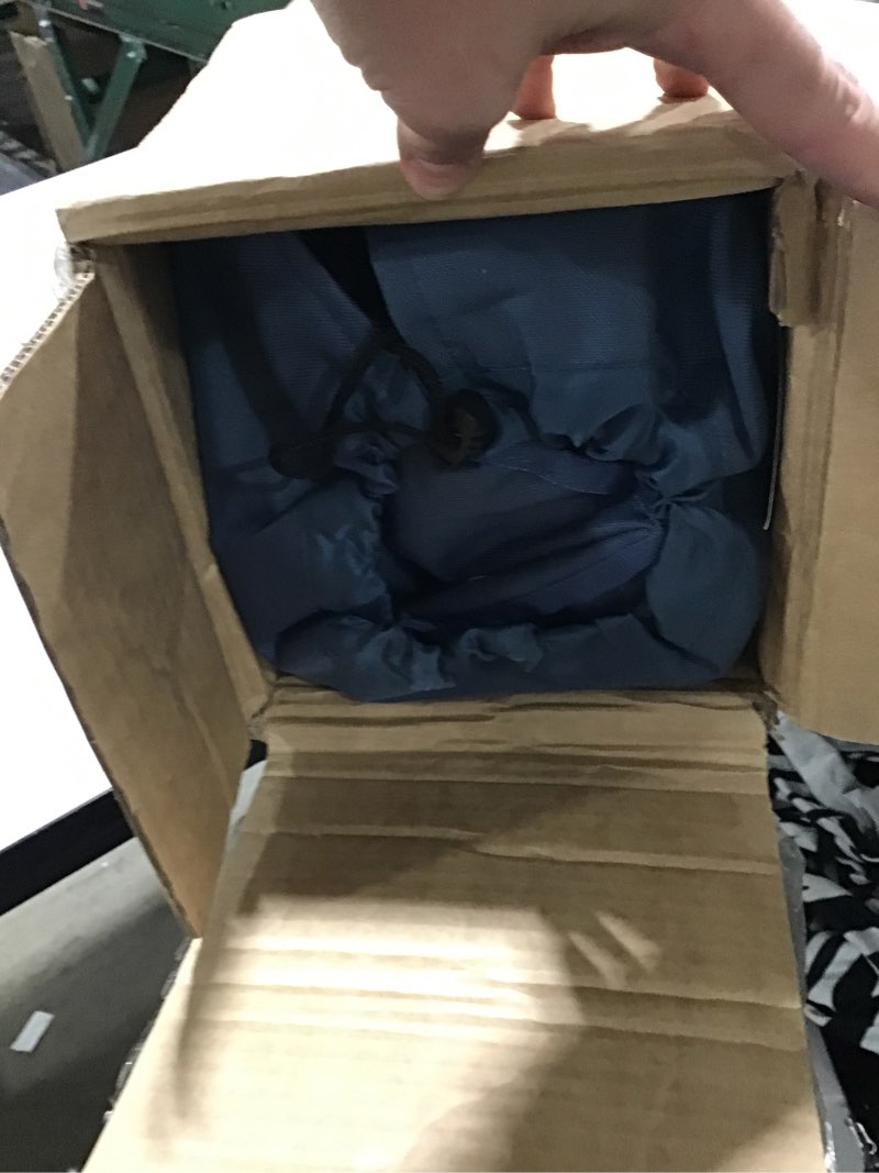 Condition photo showing As Is for Portal Outdoor Rocking Chair Camping Folding Portable Rocker with Cup Holder Side Pocket Carry Bag, Support 350LBS (Midnight Blue) 1 Pack-midnight Blue-fabric