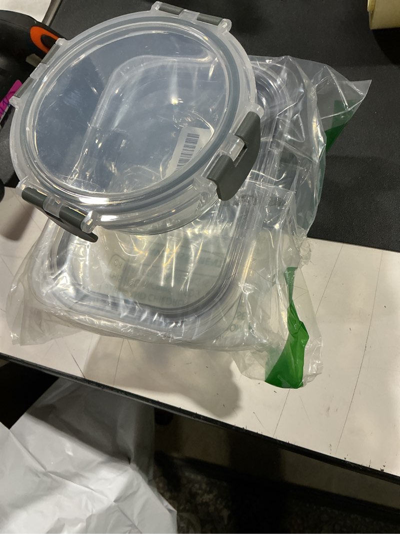 Condition photo showing Good Condition for rubbermaid brilliance bpa-free food storage containers, medium deep, 4.7 cup, 2-pack, airtight & leak-proof, microwave & dishwasher safe 4.7 cup (4-piece)