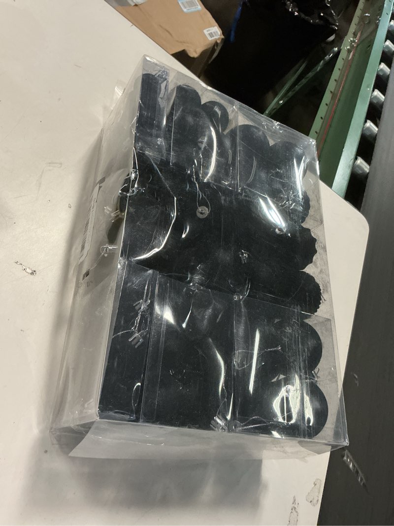 Condition photo showing Good Condition for 100PCS Black Velvet Christmas Ornaments Set, Shatterproof Flocked Christmas Balls Decorations Bulk, Christmas Hanging Ball Velvet Ornaments for Christmas Trees Festival Party Decor (Black)