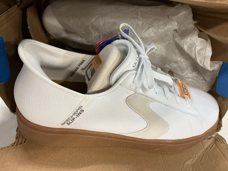 Condition photo showing Good Condition for skechers men's eden lx - strando hands free slip-ins 12 wide white/natural