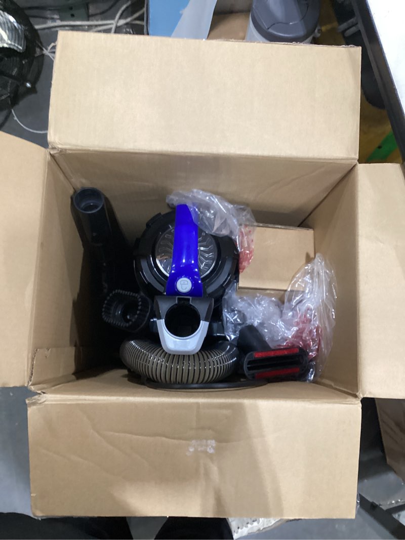 Condition photo showing As Is for eureka lightweight powerful upright vacuum cleaner for carpet and hard floor, powerspeed, new model,blue,black/new model