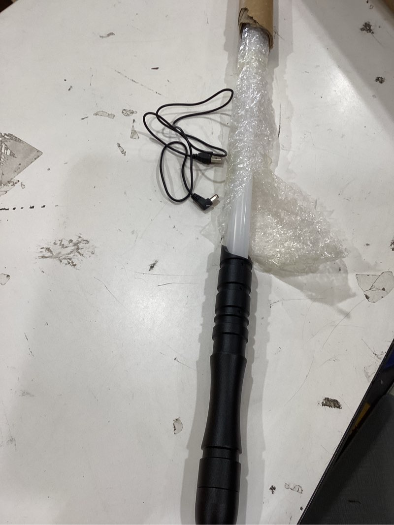 Condition photo showing As Is for lightsaber black hilt series, jedi sith zero 1 classic led aluminum hilt saber, smooth swing,blaster and locking types light saber support realistic dueling battle (green)