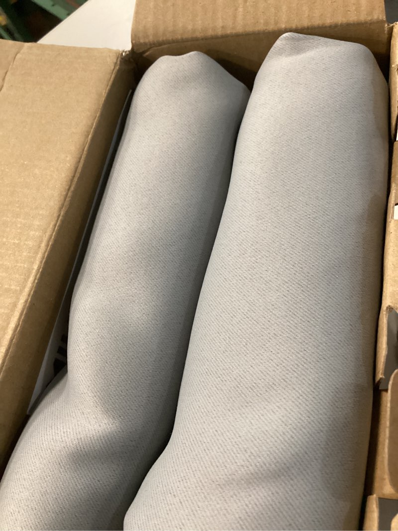 Condition photo showing New/Like New for miulee light grey blackout curtains for bedroom living room 84 inches long 2 panels, thermal insulated room darkening drapes solid grommet noise reduction light blocking window treatments 40x84 inch 40"w x 84"l (pack of 2) light grey