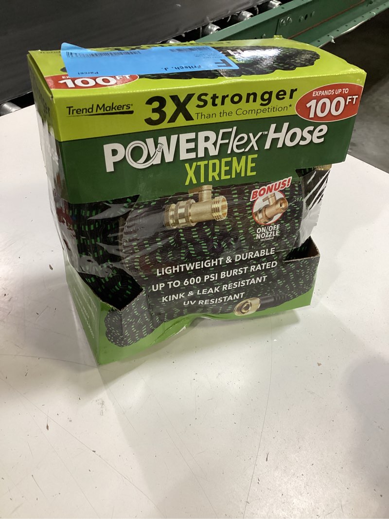 Condition photo showing As Is for flex-able hose flex-able xtreme hose 100ft - kink free, expandable, heavy duty, green