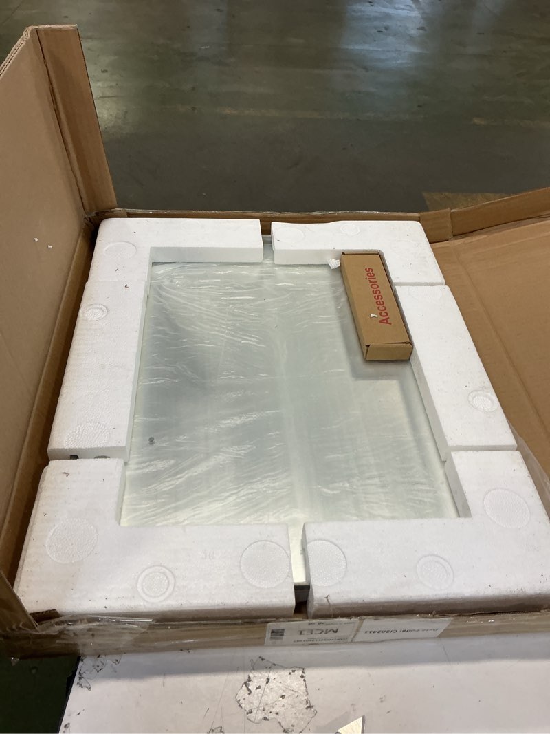 Condition photo showing New/Like New for 20x16"Bathroom Vanity Mirror for Wall, Aluminum Framed, Farmhouse Rectangle, Anti-Rust, HD Reflection Anti-Desilvering, Distortion Free, Tempered and Shatter-Proof Wall Mounted Mirror, Silver Framed Mirror-silver 20"L x 16"W