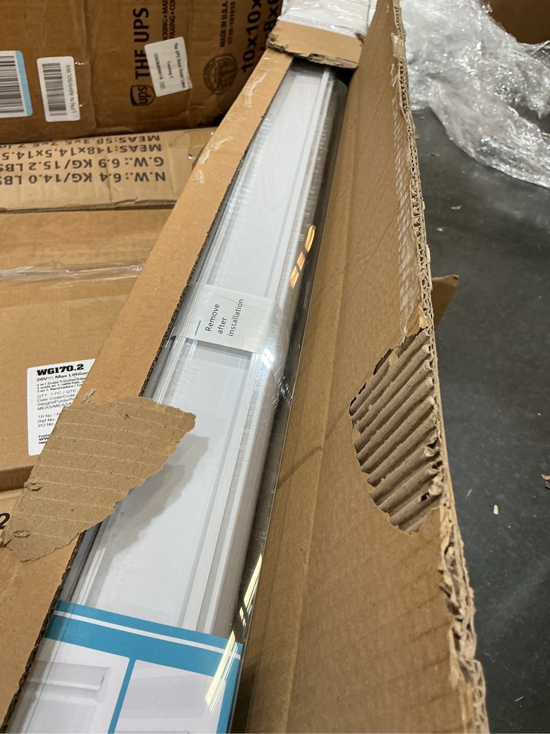 Condition photo showing As Is for cordless zebra blinds for windows, modern dual layer zebra blinds with light filtering & privacy control,easy install zebra blinds for indoor windows,?40" w×64" h,white? white 40"w×64"h