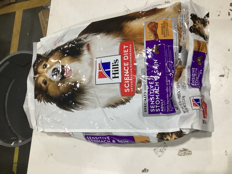Condition photo showing New/Like New for Hill's Science Diet Sensitive Stomach & Skin, Adult 1-6, Stomach & Skin Sensitivity Support, Dry Dog Food, Chicken Recipe, 30 lb Bag Chicken 30 Pound (Pack of 1)