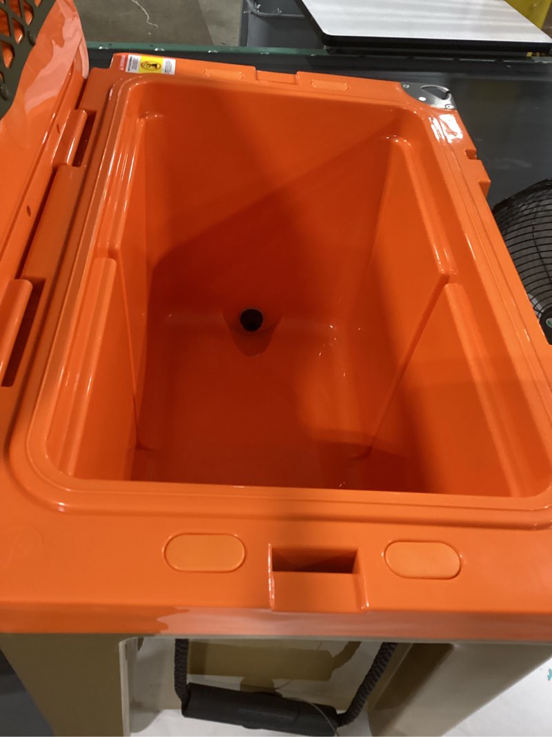 Condition photo showing As Is for rtic outdoors ultra-light trailblazer 52 quart(s) hard insulated chest cooler with drainage spout
