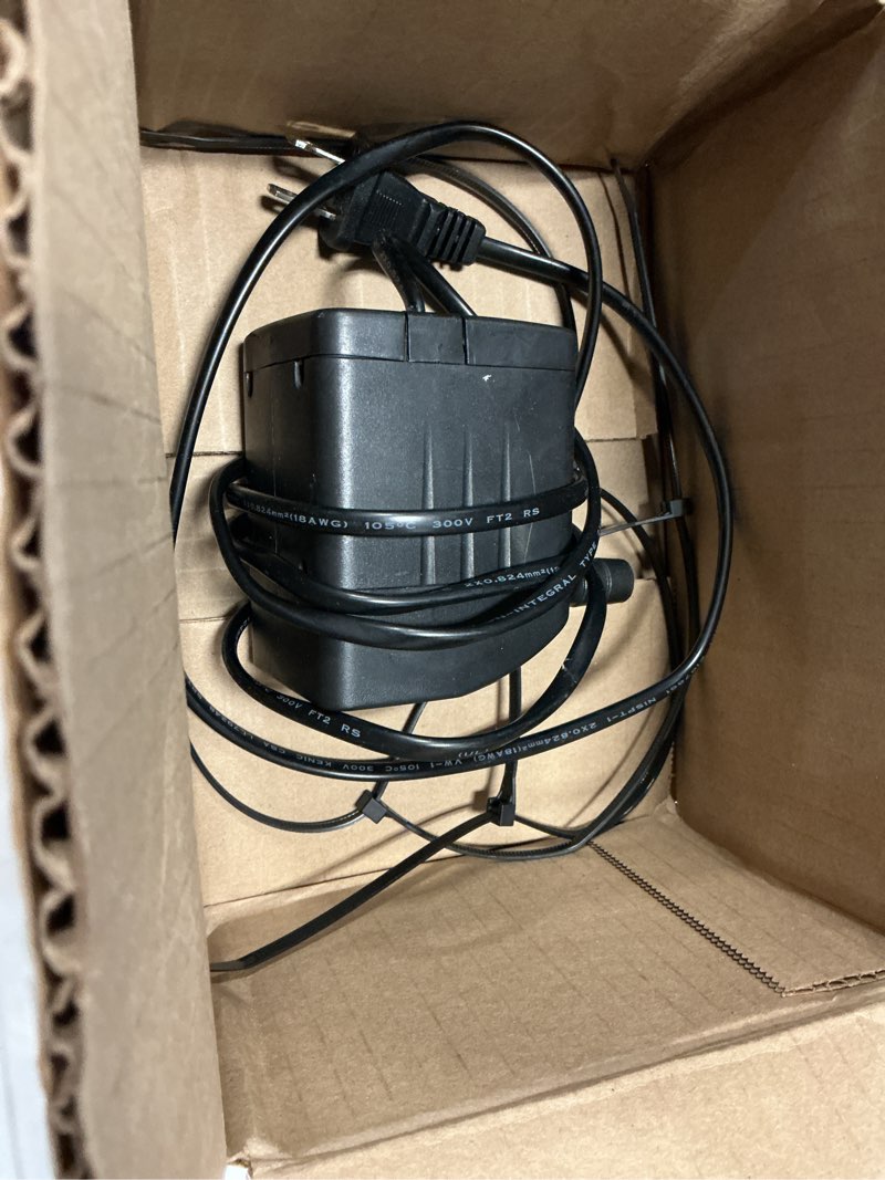 Condition photo showing As Is for songlong submersible pump 400gph (1500l 25w) ultra quiet with over heating protection 6.5ft high lift for fountains, hydroponics, ponds, aquariums & more…
