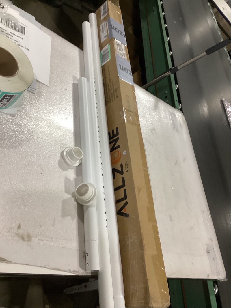 Condition photo showing As Is for ALLZONE Tension Curtain Rod for Window, 83-123 Inches, Heavy Duty Curtain Rods No Drilling, Non-Slip Bathroom Shower Tension Rod, Renter Friendly, Adjustable, Spring Loaded, Extra Long, White White 83-123 Inches