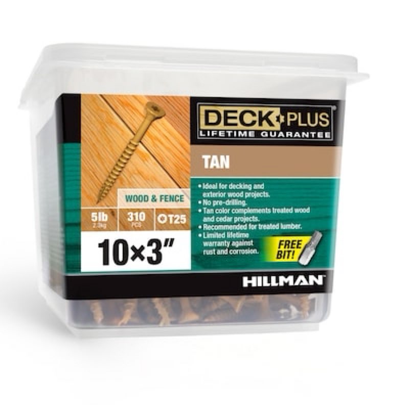 deck plus #10 x 3-in wood to wood deck screws ( 310 -per box )