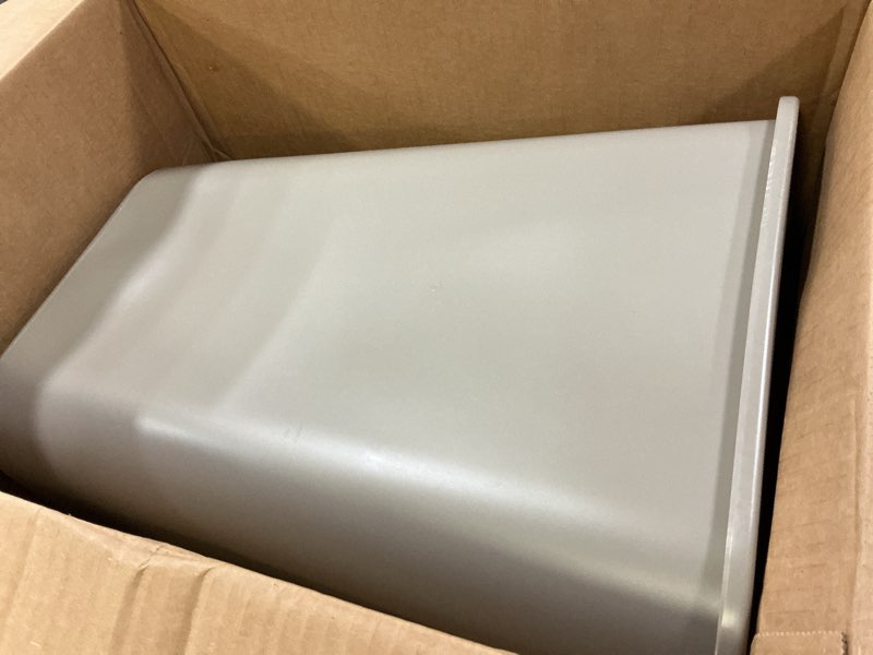 Condition photo showing Good Condition for rubbermaid commercial products deskside wastebasket/trash can, 10.25-gallon/41-quart, beige, plastic, garbage can for home/office, fits under desk/sink/cabinet 10.25 gallons beige 1
