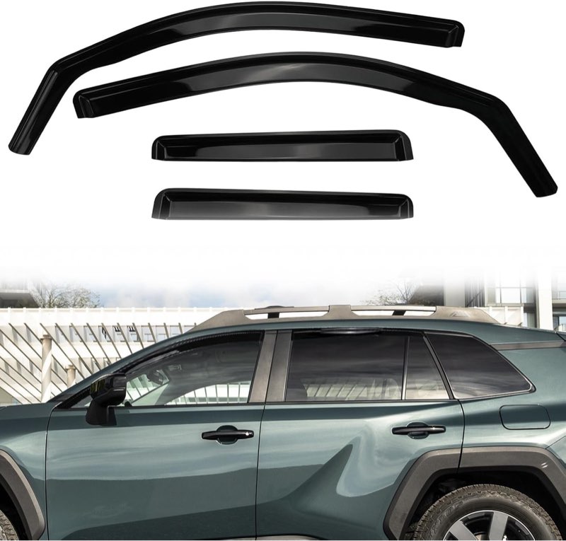 in-Channel Window Rain Guards Window Visors Vent Deflectors Compatible with Toyota RAV4 2019-2026, W