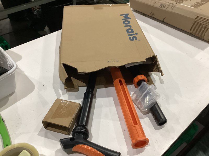 Condition photo showing As Is for morais weed puller tool, stand up weed puller heavy duty garden tool with 4-claw steel head, 39"-46" retractable handle & easy-eject mechanism, easily remove weeds without bending, or kneeling