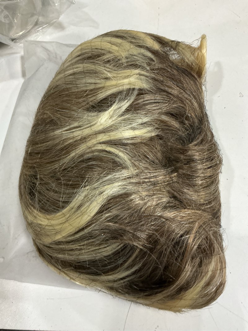 Condition photo showing Good Condition for Men Blonde Wigs Short Layered Male Wig Synthetic Replacement Costume Halloween Natural Hair Wigs