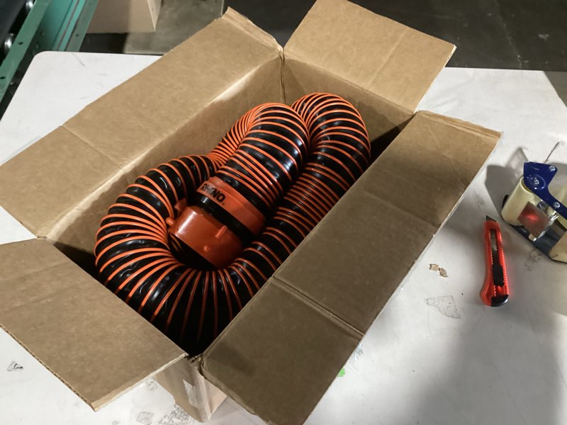 Condition photo showing New/Like New for camco rhinoextreme 10' sewer hose extension kit with swivel fitting |extend your sewer hose to fit your needs | crush resistant (39854) , black