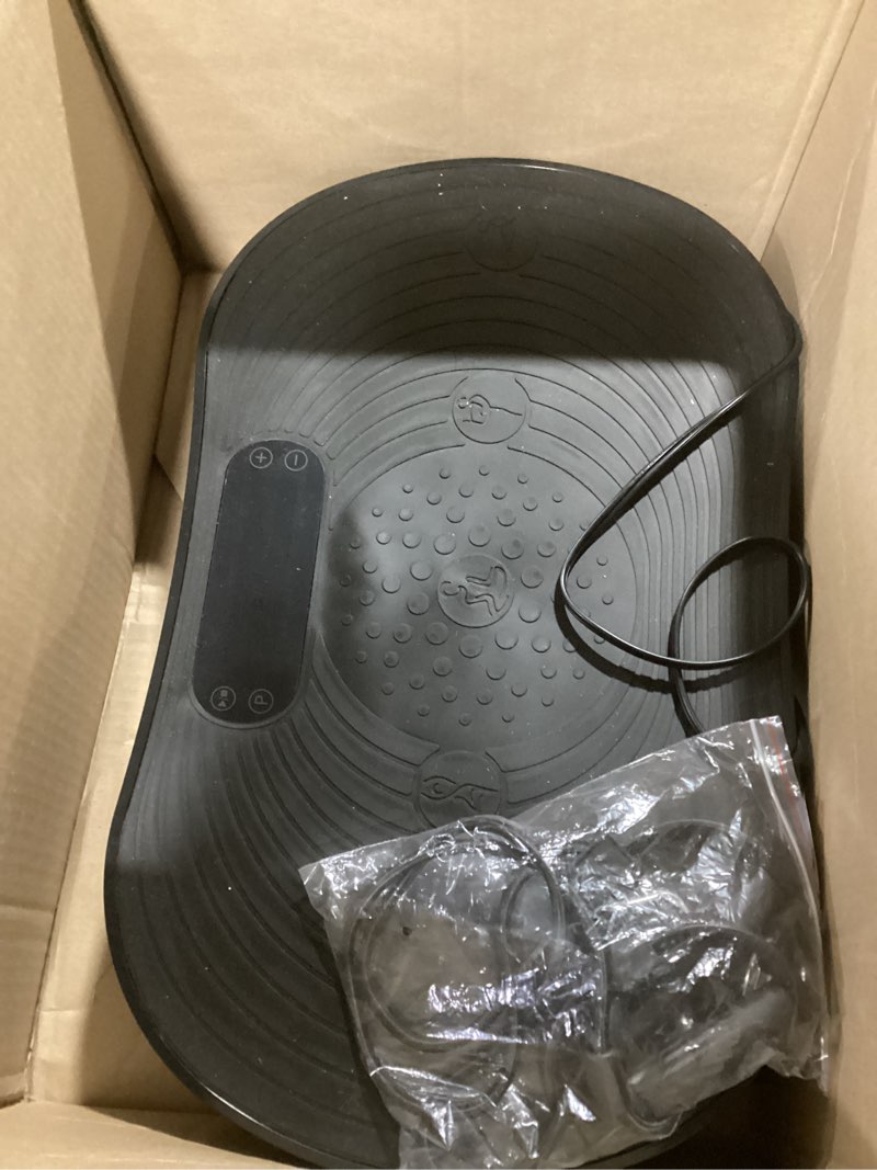 Condition photo showing Good Condition for MERACH Vibration Plate Exercise Machine, Vibrating Platform for Lymphatic Drainage Weight Loss Muscle Activation, Full Body Home Exercise Equipment with LED Touch Screen Bluetooth Pull Cord Arc-Black