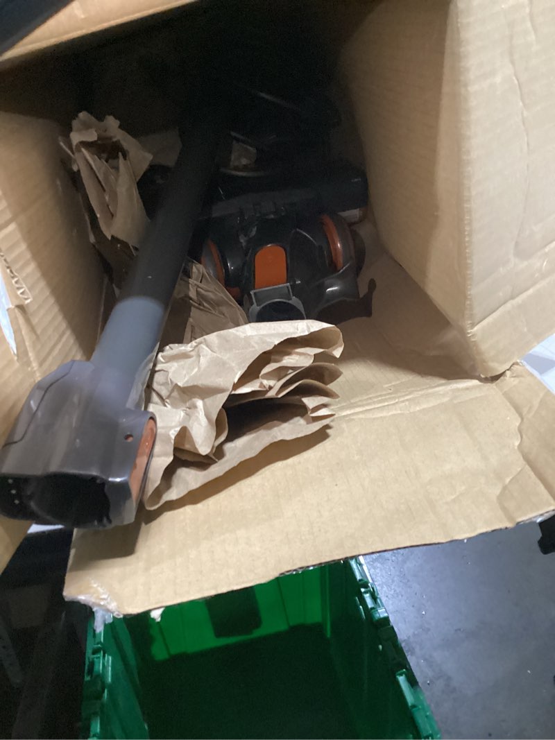 Condition photo showing As Is for shark rocket ultra-light corded bagless vacuum for carpet and hard floor cleaning with swivel steering (hv301), gray/orange