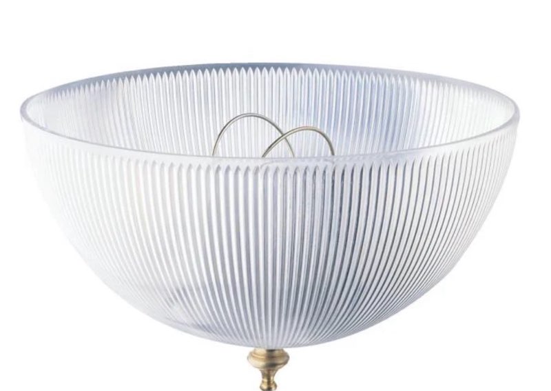 LUMINANCE 15” Ribber Dome Glass Clear 1-5/8” CENTER HOLE G8895 Visit the Luminance Store