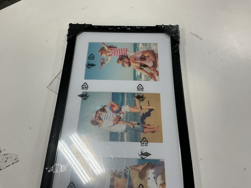 Condition photo showing Good Condition for decorUhome 8x24 Picture Frames Collage Wall Decor, Display 5Pcs 4x6 Photos with Mat or 1Pcs 8x24 Unmatted, 5 4x6 Collage Picture Frames for Wall Mounting, Black 8x24 (5-4x6) Black